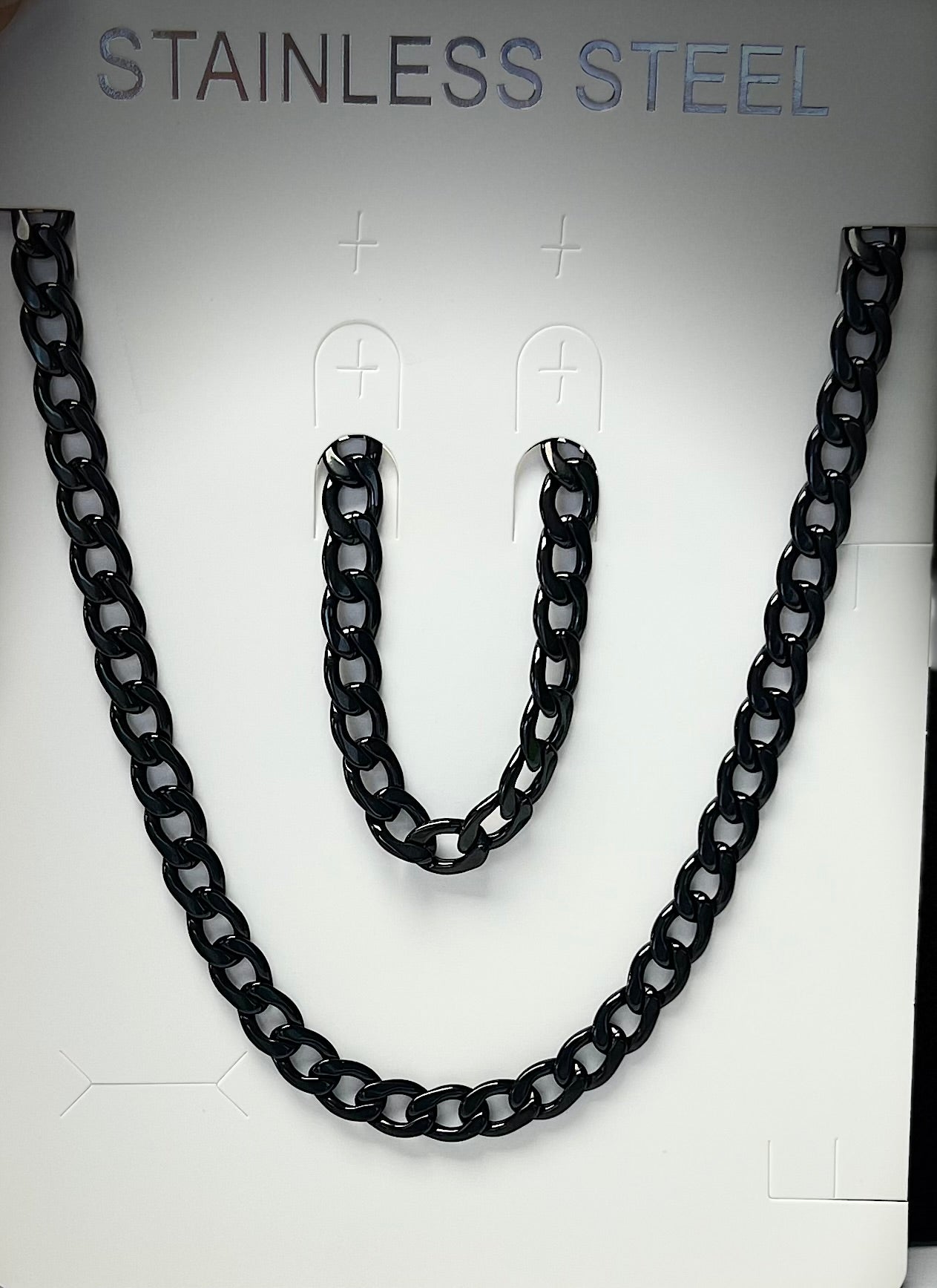 9023 Cadena Eslabón Cubano Negra