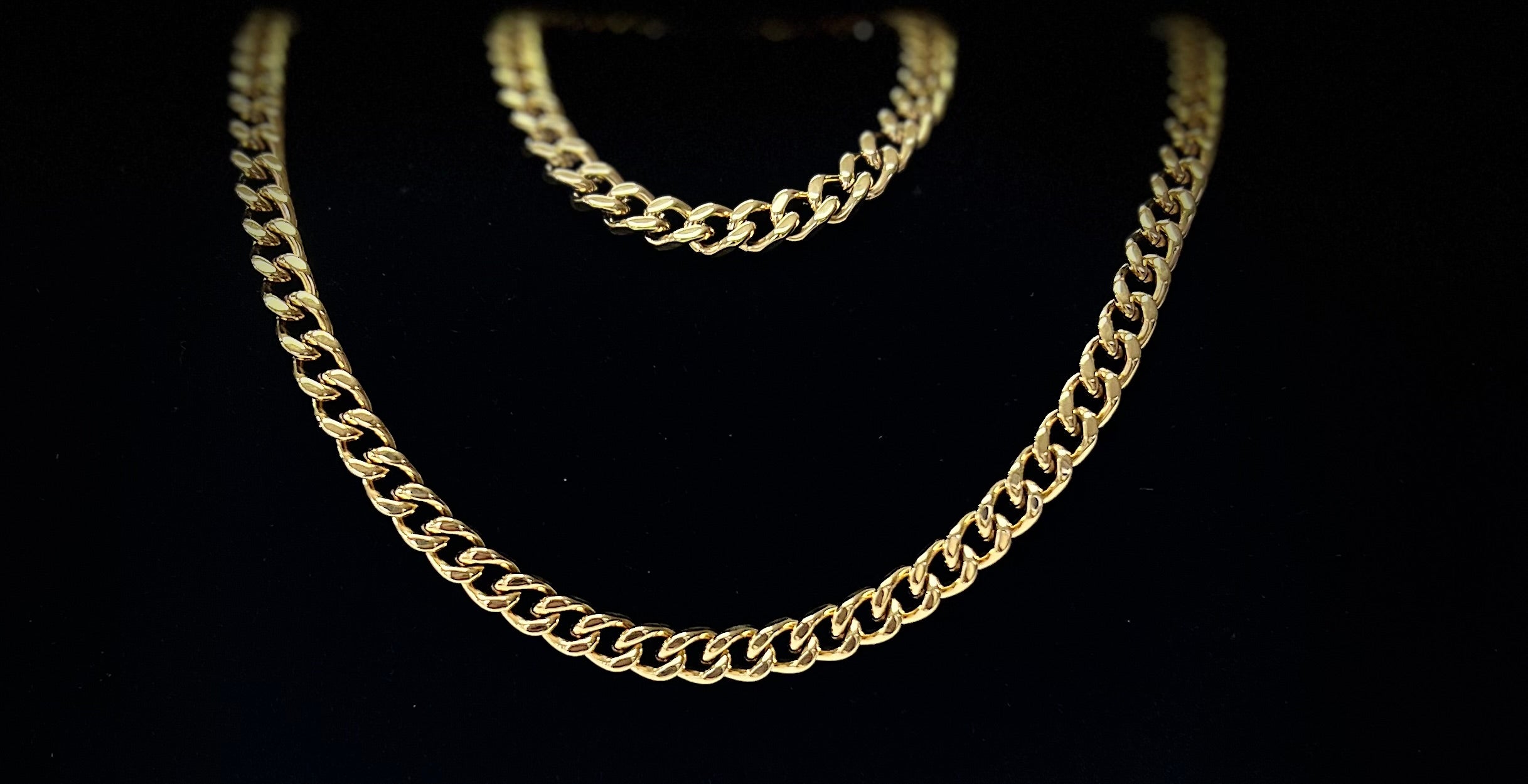 Cadena Eslabón Cubano (Gold)