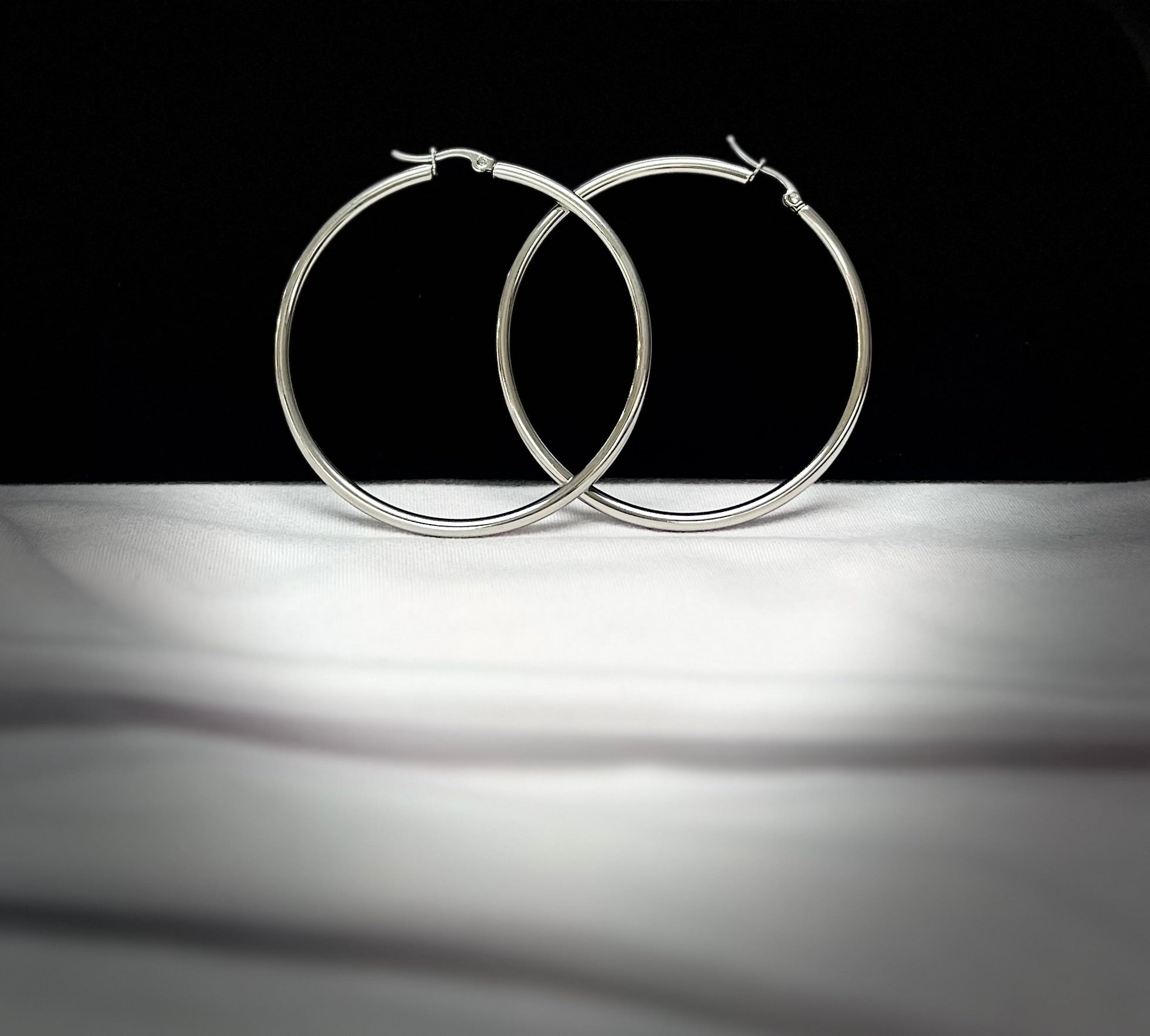 4546 Earrings Silver Medium