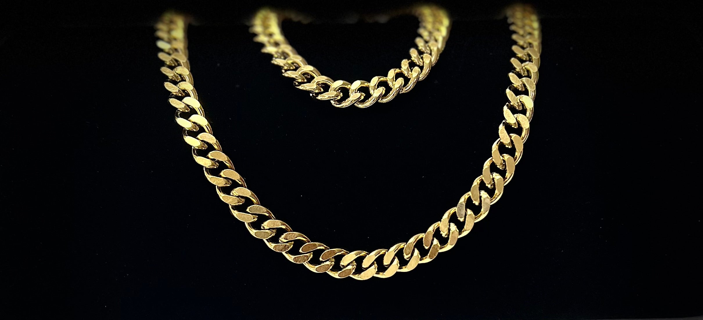 Cadena Eslabón Cubano Gold