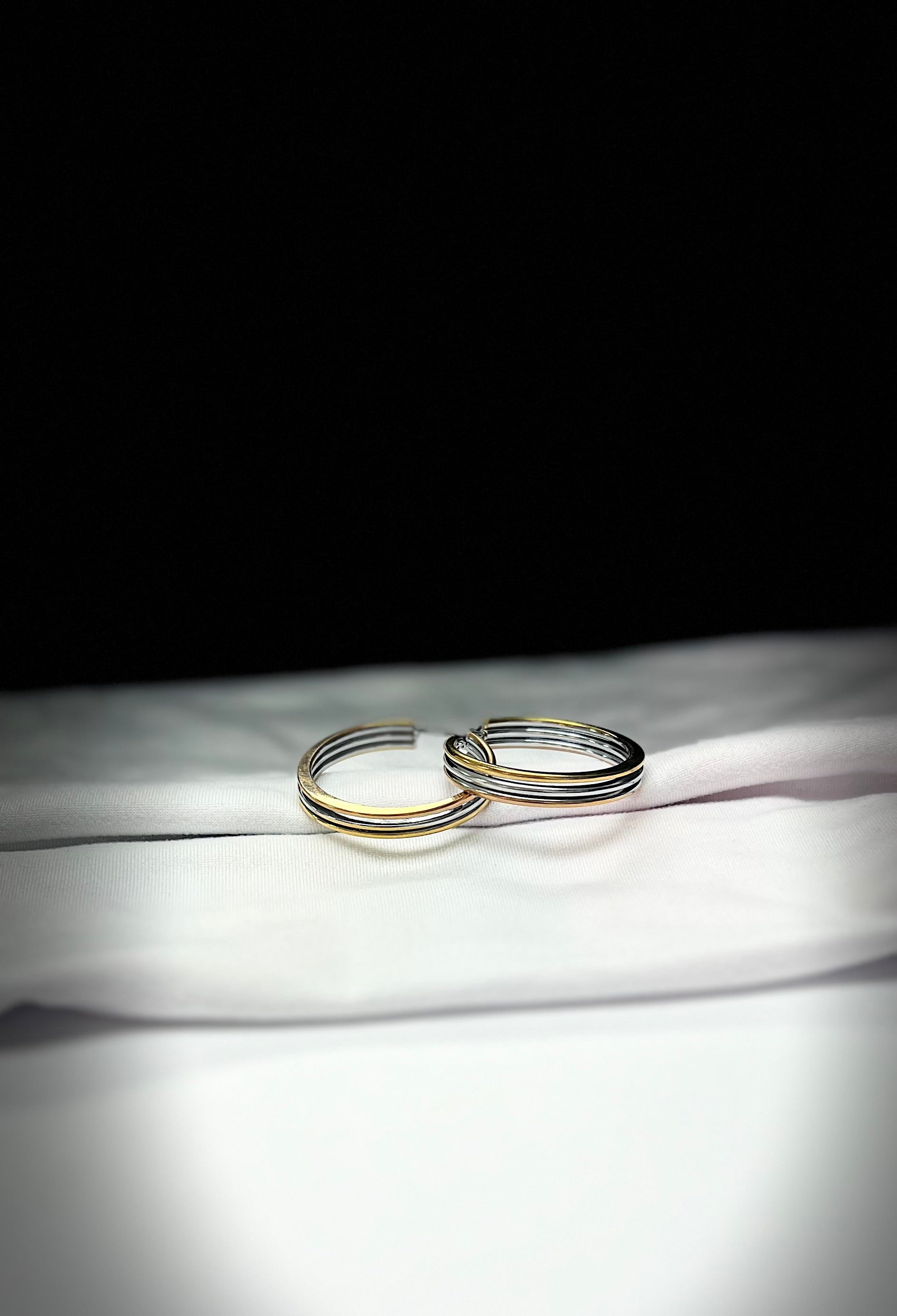 0133 Earrings Gold, Silver & Rose Gold