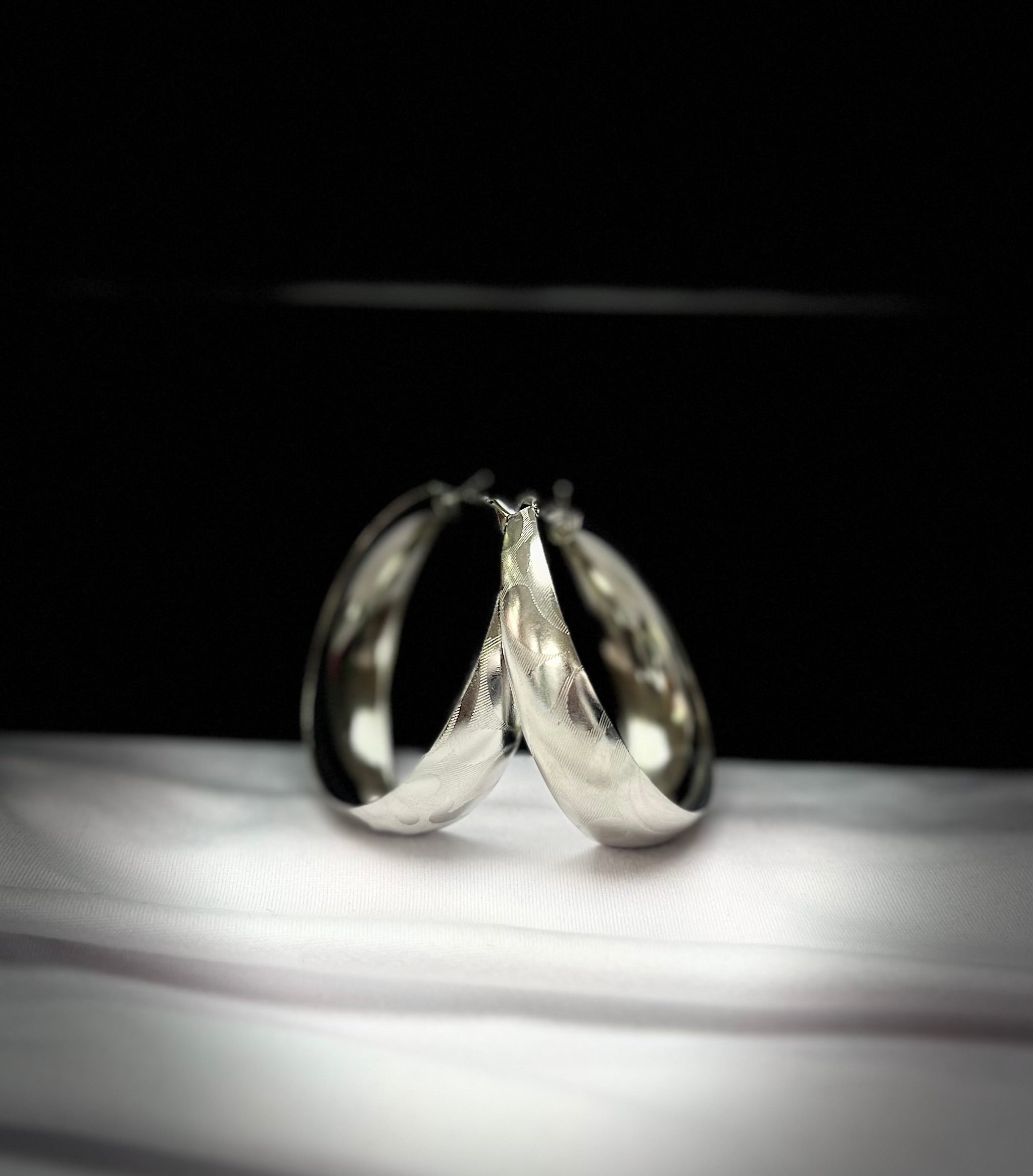 2966 Earrings Silver Large