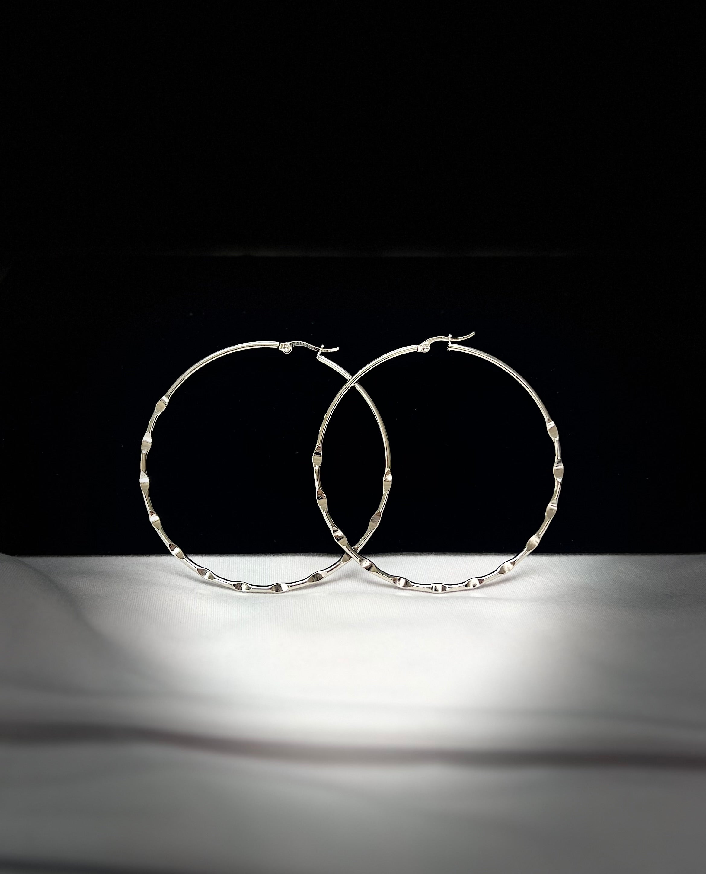 0157 Earrings Silver Medium